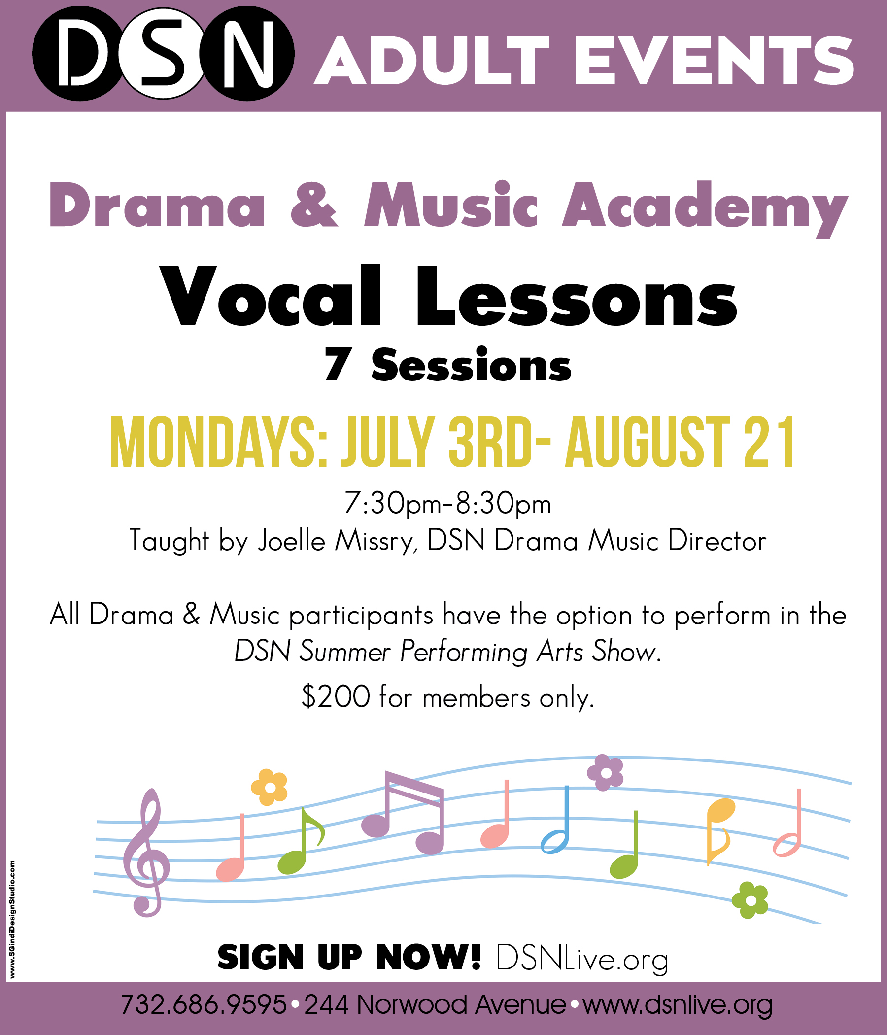 DSN Adult Vocal Lessons